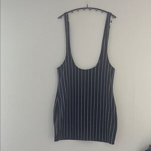 Motel Striped Navy and White Tank Dress Size Medium